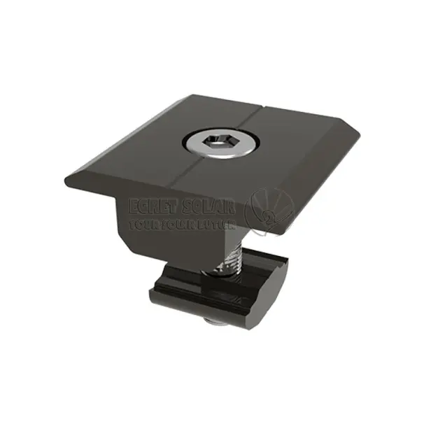 Solar 30 mm 35 mm svart solid midtklemme