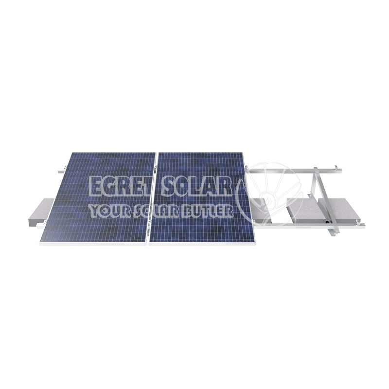 Solar Flat Betong Tak Montering System