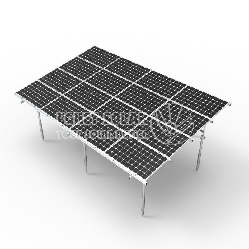 W Type Solar Aluminium Jordfestebrakett